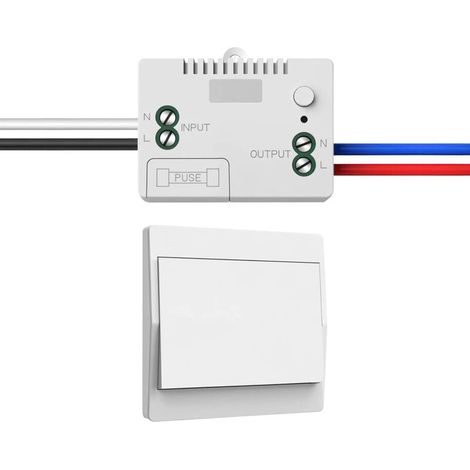 230-v-funkschalter-set – Selbstversorgender, Batterieloser Funkschalter, Wasserdichter Funkwandschalter Mit Empfänger, Reichweite Bis Zu 200 M, Einfache Installation, Langlebig, Ungiftig