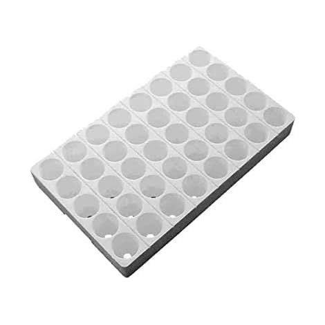 Anzuchtschale – Polystyrol – 40 Herausnehmbare Löcher – Für Gemüse Und Blumen – Weiß – 51,5 X 30,5 X 6,5 Cm
