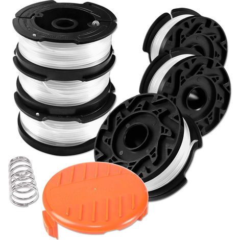Spulen Trimmerfaden – 1 Schutzkappe – 1 Feder – Automatisches Zuführungssystem – Strapazierfähiges 1,65 Mm Nylon Für Gartentrimmer