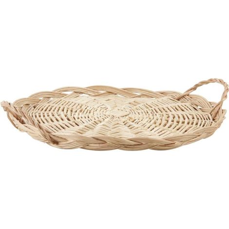 Käsebrett – Weißes Weidengeflecht – Kulinarische Präsentation – Für Käse, Obst Und Desserts – Naturfarbenes Innenfutter, 20 X 5 Cm