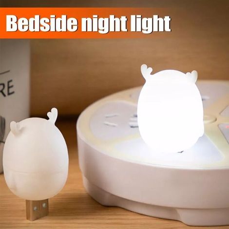 Ulisem 10er-set Kleine Usb-led-nachtlichter Für Kinder, Ideal Zum Schutz Der Augen, Perfekt Für Kinderzimmer Oder Zum Lesen, Usb-betrieben, Weißblech