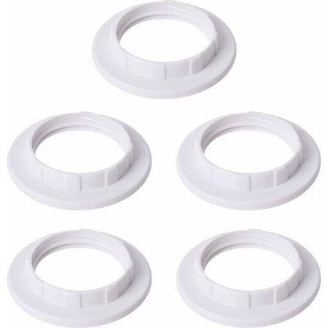 Ulisem 5-teiliger E14-reduzierring Für Lampenschirme, Weißer Lampenschirmring-adapter, Konverterplatte