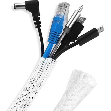 X 3 M Kabelschutzschlauch, Selbstaufrollend, Ø 13 Mm, Pet-beständig, Für Zuhause, Büro Und Auto