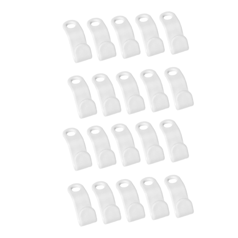 Kleiderhaken, Verbindungshaken Für Kleiderbügel, Geeignet Zur Kleiderschrankorganisation, 20 Stück, Weiß