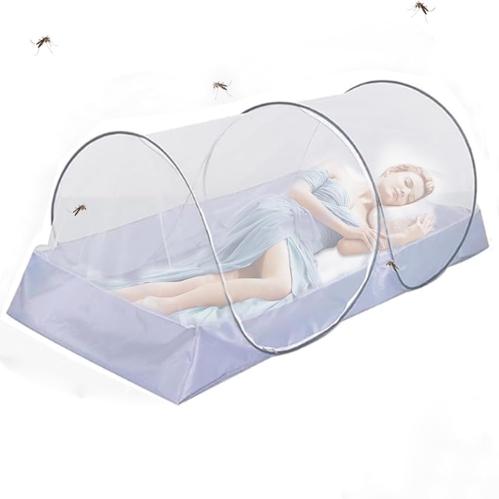 Pop-up-moskitonetz, 200 X 100 X 73 Cm, Faltbar, Für Reisen, Zuhause, Camping, Komfortabel, Schnell Und Tragbar