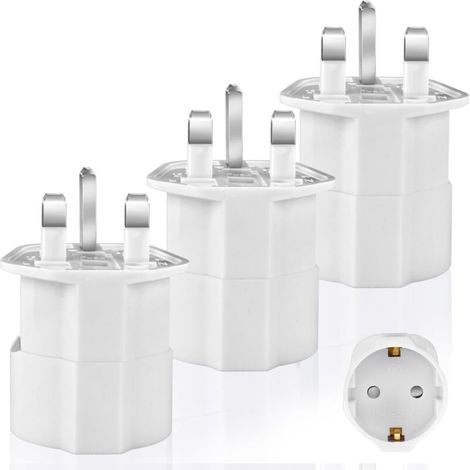 Csparcv 3-teiliges Uk-steckeradapter-set, Frankreich-uk-reiseadapter, Typ-g-adapter, Uk-frankreich-steckeradapter, Irland-uk-steckeradapter, Dubai-steckeradapter