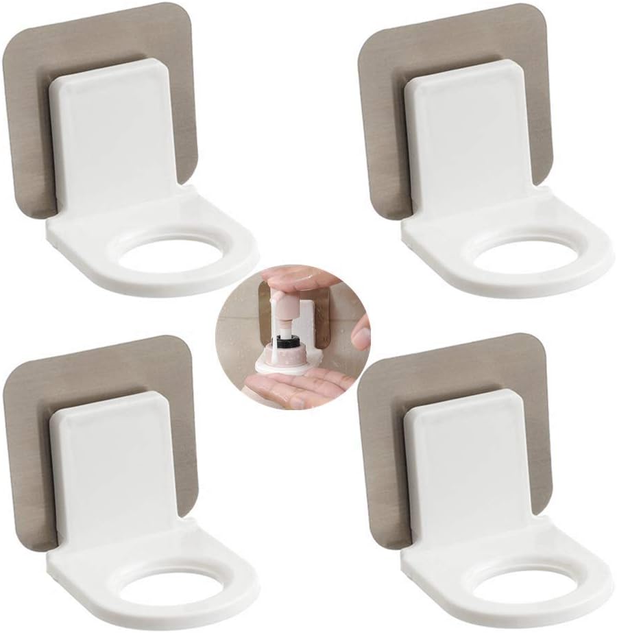 Flaschenhalter Für Pumpspender, Halter Für Handdesinfektionsmittel, Wandaufkleber, Halter Für Duschgelflaschen, Haken Für Desinfektionsmittel, 4-teiliges Set