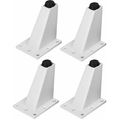 Verstellbare Möbelfüße Aus Metall, Dicke Aluminiumlegierung, Abgewinkelte Füße Für Tisch, Sofa, Bett, Fernseher, Möbel, Weiß, 9 Cm