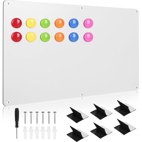 Magnetische Wandtafel, 42 X 30 X 0,08 Cm Magnetplatte, Magnettafel, Magnet-whiteboard, Magnetische Metalltafel Mit 12 Magneten, Für Küchen, Büros (weiß)