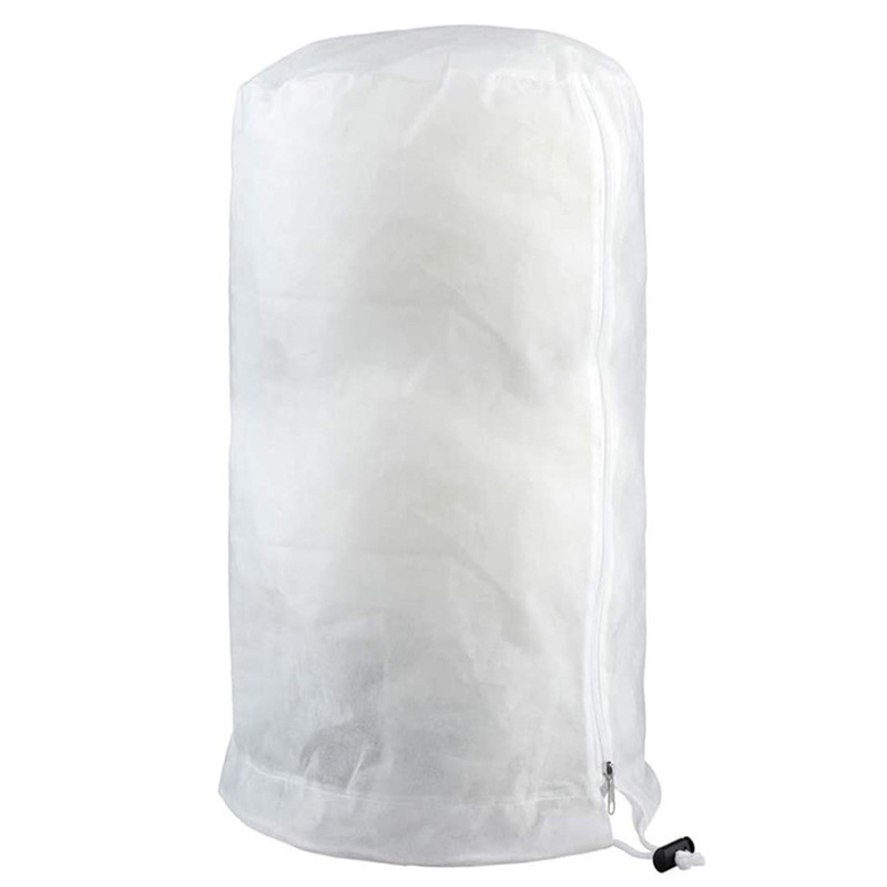 Winterschutzvorhang Für Pflanzen, Wiederverwendbare Frostbeständige Outdoor-tasche Mit Verstellbarem Reißverschluss, Geeignet Für Blumen Und Sträucher Im Freien (80×100, Weiß).