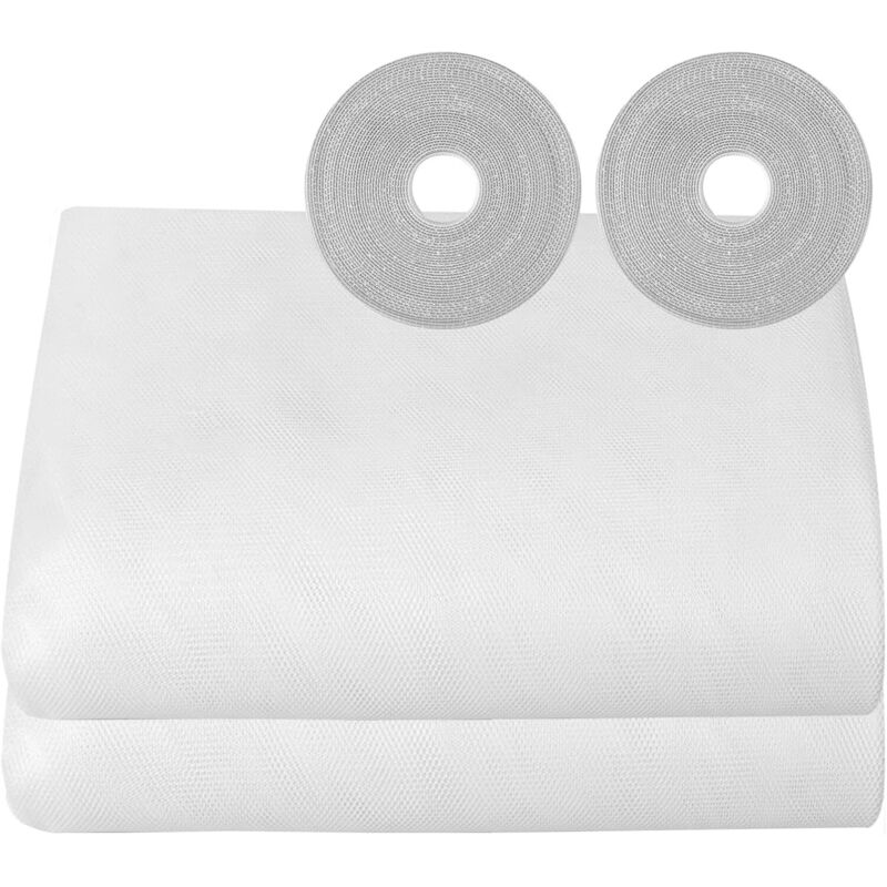 Fenster-moskitonetz, 2er-pack, 150 X 200 Cm, Verstellbares, Selbstklebendes Fenster-moskitonetz, Insektenschutznetz, Abnehmbares, Selbstklebendes Fenster-moskitonetz (weiß)