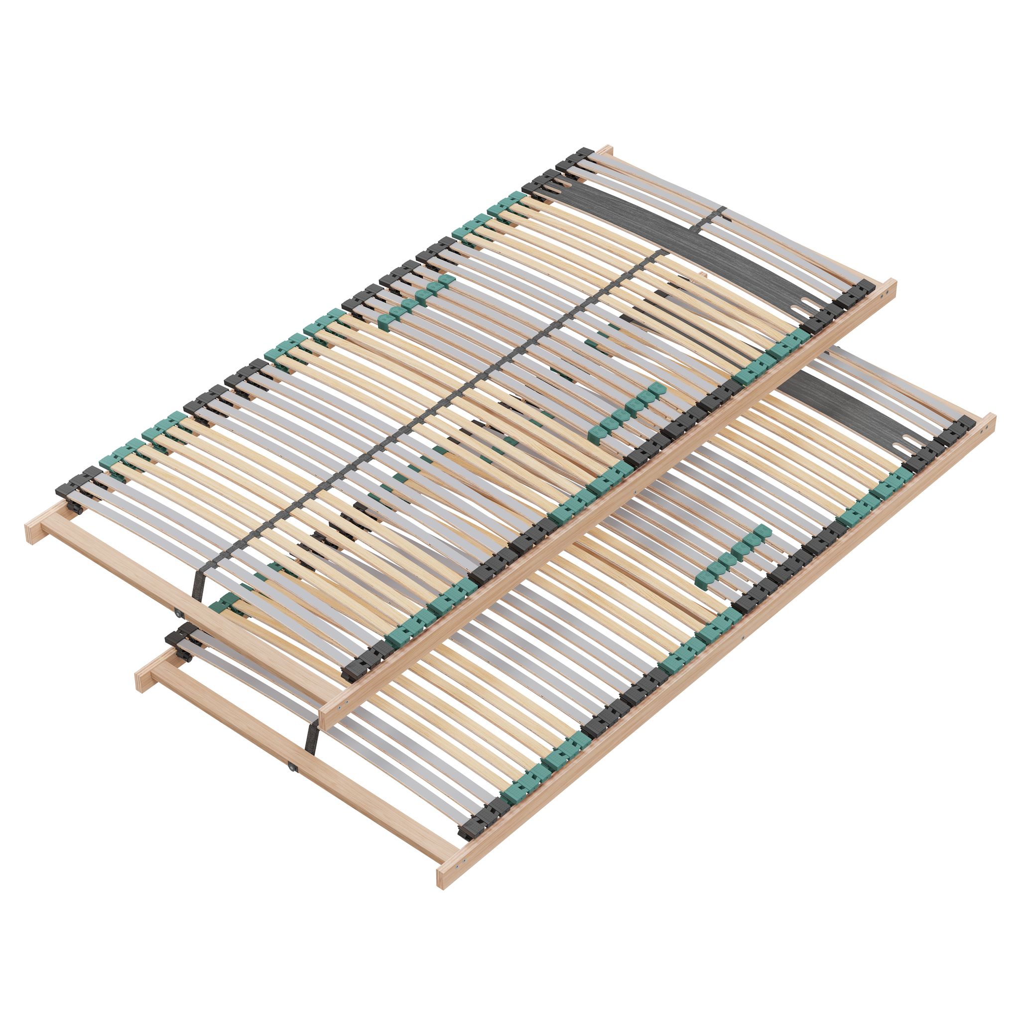 Lattenrost Premium Strong 160x200 Cm - Extra Stabiler Premium Lattenrost Bis 200 Kg Belastbar, 42 Leisten, 7 Zonen Lattenrost Aus Buche Und Verstärkter Birke, Festes Kopfteil, Made In Germany