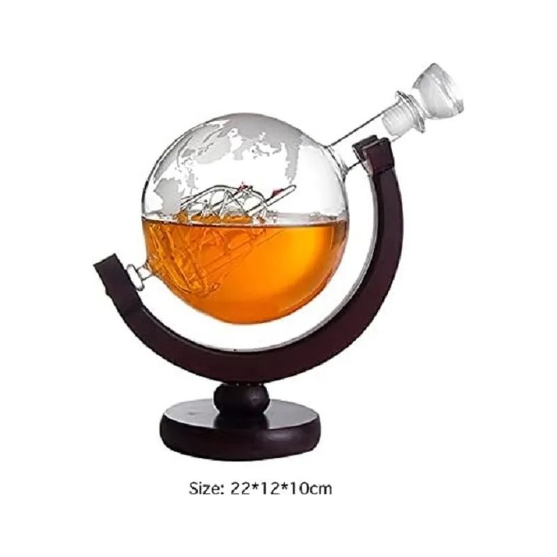 850-ml-whiskykaraffe Im Boot-design, Mundgeblasene, Gravierte Glaskaraffe, Getränkekaraffe, Barzubehör