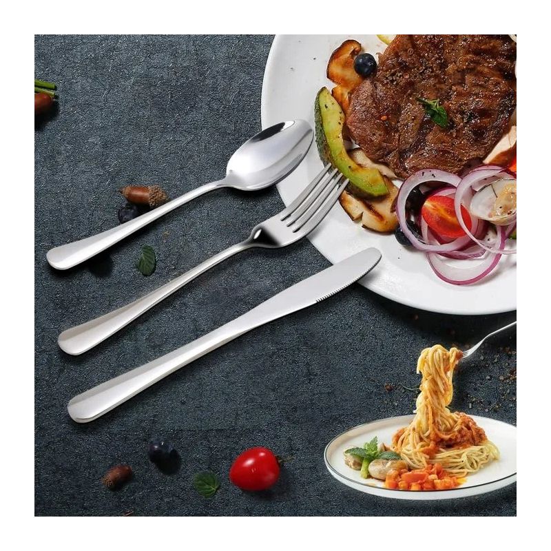 24-teiliges Besteckset, 6-personen-essgeschirrset, Edelstahlbesteck, 24-teilig, Gold