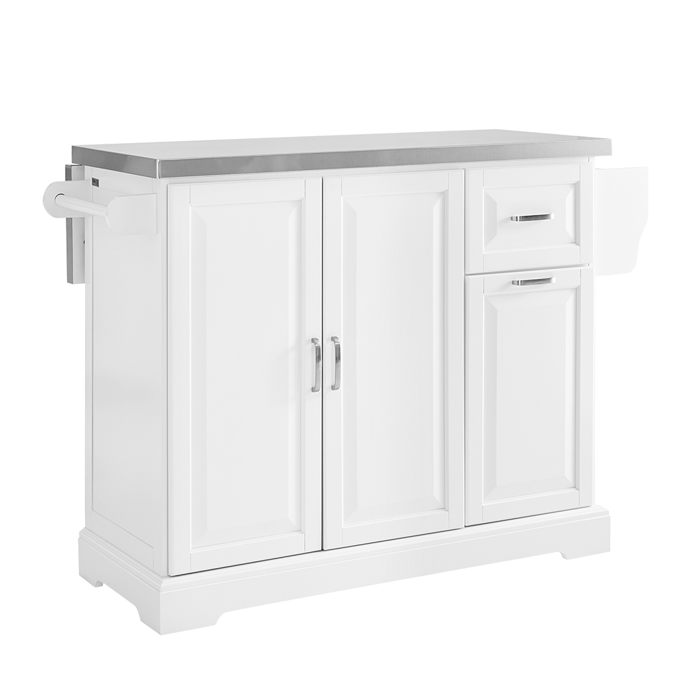 Sobuy Küchenwagen Mit Klappfunktion Weiß Kücheninsel Mit Schubladen Und Hängeschrank Küchenrollwagen Aus Mdf Und Spanplatte 107×71×91 Cm Fkw128-ii-st