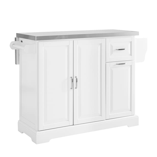 Sobuy Küchenwagen Mit Klappfunktion Weiß Kücheninsel Mit Schubladen Und Hängeschrank Küchenrollwagen Aus Mdf Und Spanplatte 107×71×91 Cm Fkw128-ii-st