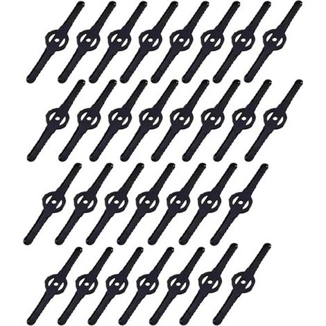 30 Stück Schwarze Freischneiderklingen, Kantenschneiderklingen, Kunststoff-kantenschneiderklingen, Kantenschneiderzubehör