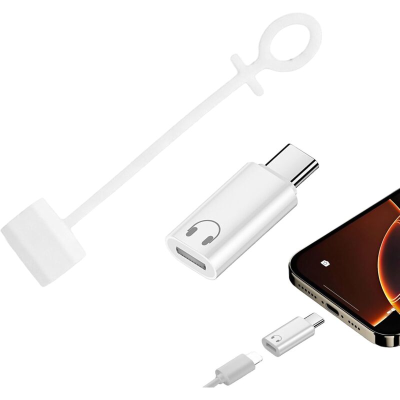 Usb-c-auf-lightning-audioadapter, 2er-pack, Iphone Usb-c-adapter, Usb-c-auf-lightning-adapter, Unterstützt Kabelgebundene Audio-/anruf-/videoanrufe, Nicht Wiederaufladbar Für Iphone 15/16