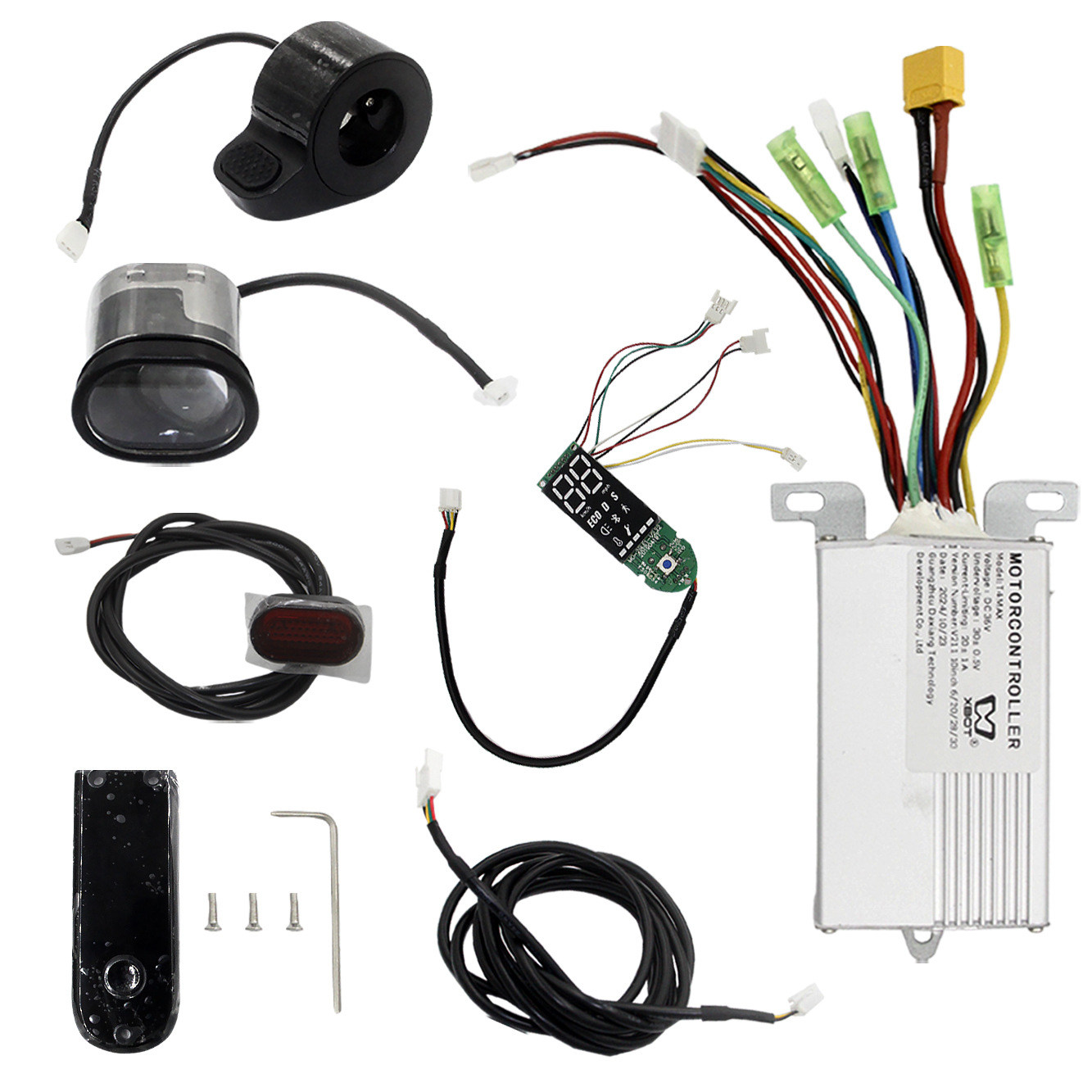 36v 500w 10-zoll-scooter-controller, Instrumententafel, Htt4max-steuerplatine, Vorderlicht, Rücklicht, Schalthebel, Instrumentenabdeckung