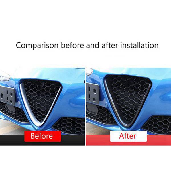 1 Farbe: Kohlefaserstruktur Material: Abs Dekorativer Aufkleber Mit Auto-logo Für Den Äußeren Kühlergrillring Zur Gestaltung Der Fahrzeugaußenseite.