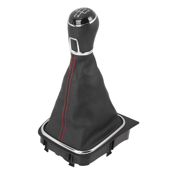 1 Farbe: Schwarz Material: Pu 5-gang-schaltung Mit Roter Naht Handballschalthebel Kugelkopfschalthebel.