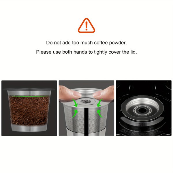1 Farbset: Siehe Foto. Material: Edelstahl. Geeignet Für Keurig-kaffeemaschinen Und Kompatibel Mit Gemahlenem Kaffee.