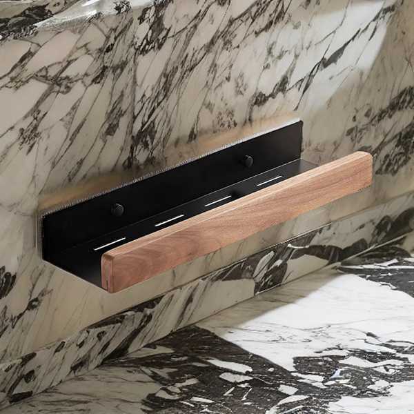 1 Farbset: Siehe Foto. Materialien: Metall Und Holz. Luxuriöses, Helles Gewürzregal Aus Walnussholz Für Die Küche.