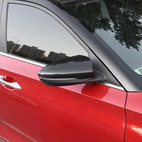 1 Paar. Farbe: Carbonfaser. Material: Abs. Dekorativer/schutzaufkleber Für Auto-rückspiegel.