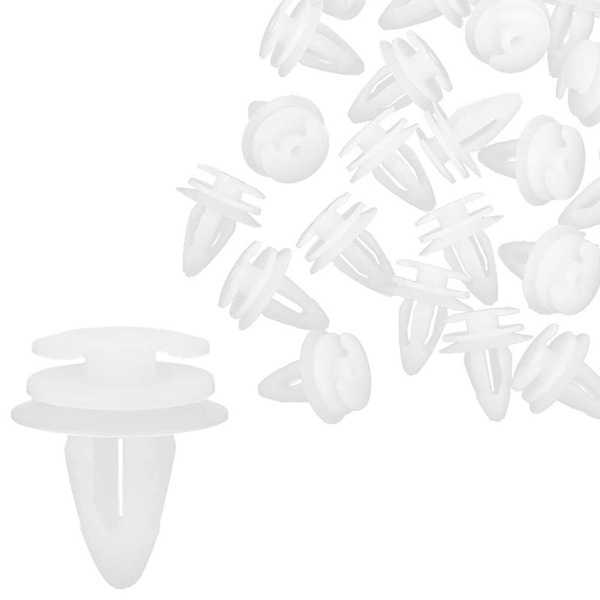 1 Satz Weiße Kunststoff-kennzeichenhalterungen, Radlaufclips, Türinnenclips, Verkleidungsnieten, Befestigungselemente, Befestigungsschnallen