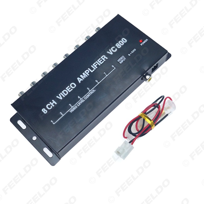 1-zu-8-rca-videokonverter Für Die Automobilindustrie, Videosignalverstärker Für Den Fahrzeuginnenraum, Rca-videosignalverteiler