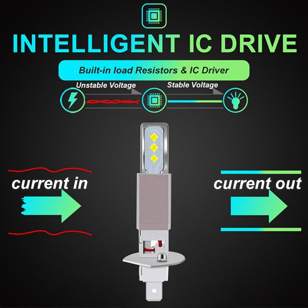 10 Neue Led-diamant-nebelscheinwerfer H1 880 881 Cree 2525 6-lampen Hohe Helligkeit Konstantstrom 80w Autolampen