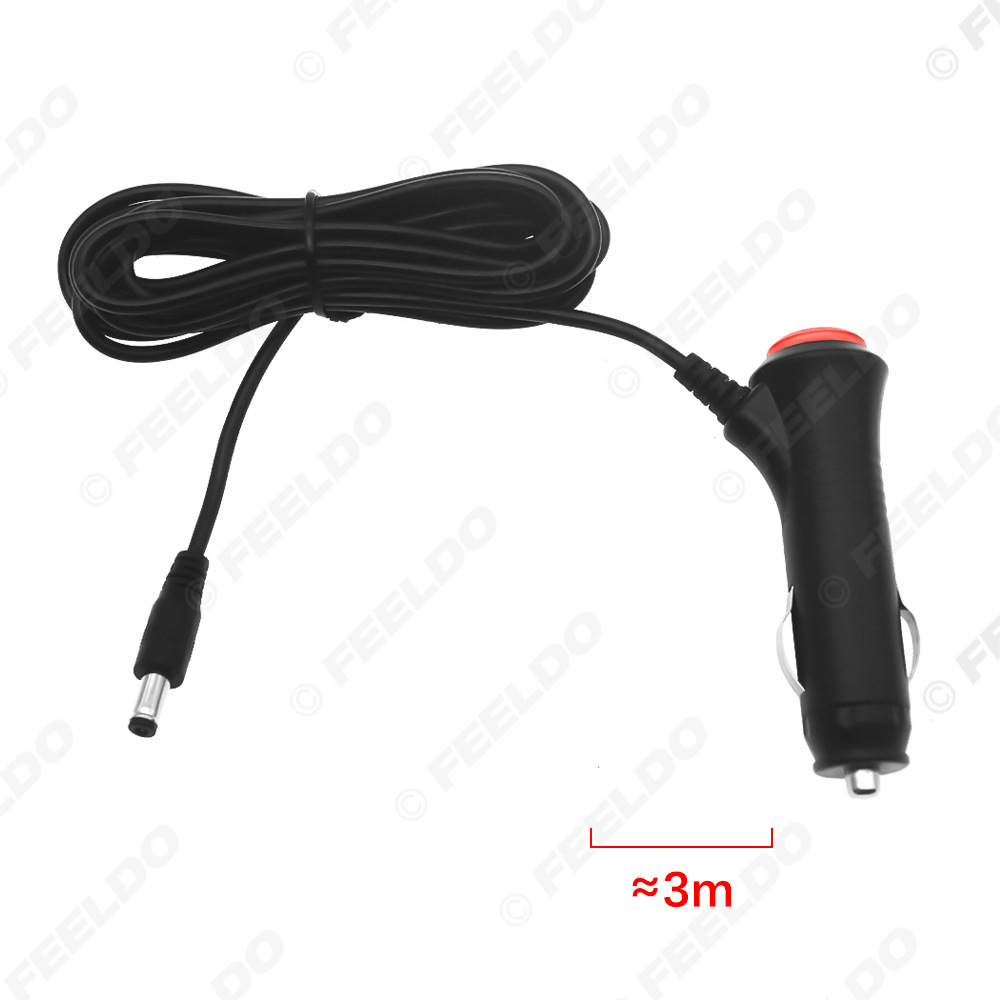 3 Meter Langes Kfz-zigarettenanzünder-netzteil Mit Schalter, 12v/24v, 5,5mm/2,1mm Adapterstecker.