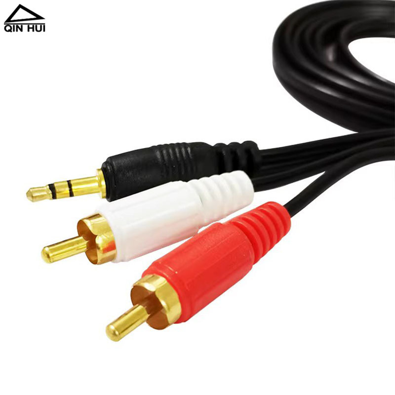 3,5-mm-audioadapterkabel Für Fernseher, Handyverstärker Und Computerlautsprecher (stecker Auf Zwei Cinch-buchsen).