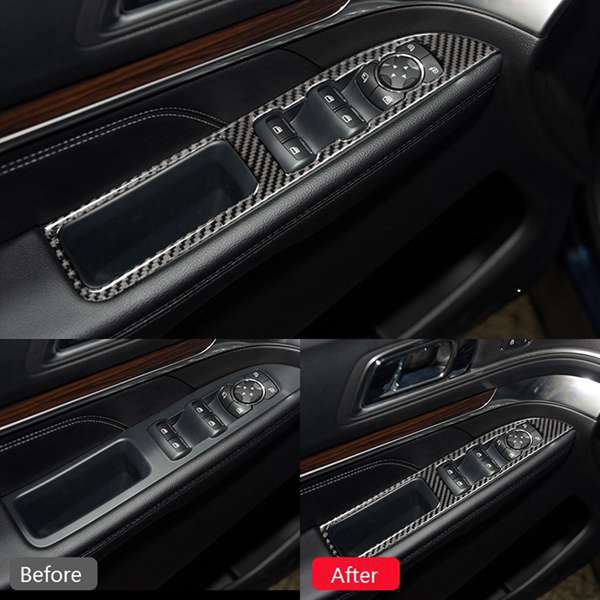 4 Fensterheberschalterblenden Aus Kohlefaser Für Ford Explorer (2013–2019)