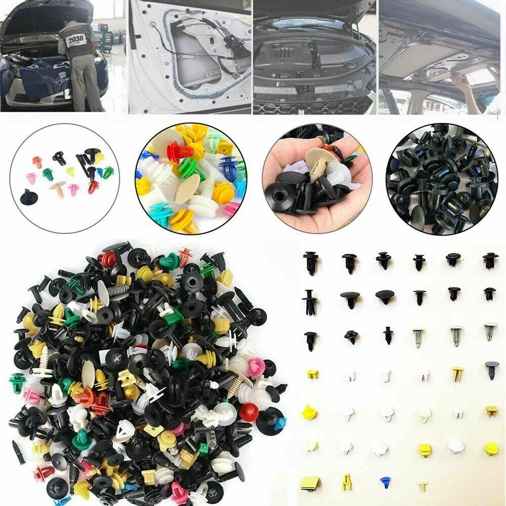 500 Verschiedene Kfz-befestigungsclips - 30 Verschiedene Nylon-befestigungsclips Für Türverkleidungen Und Kotflügel.