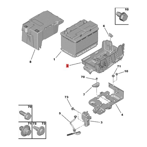 9676054080 9801801880 Ist Für Peugeot-batterieschutzabdeckungen Geeignet.