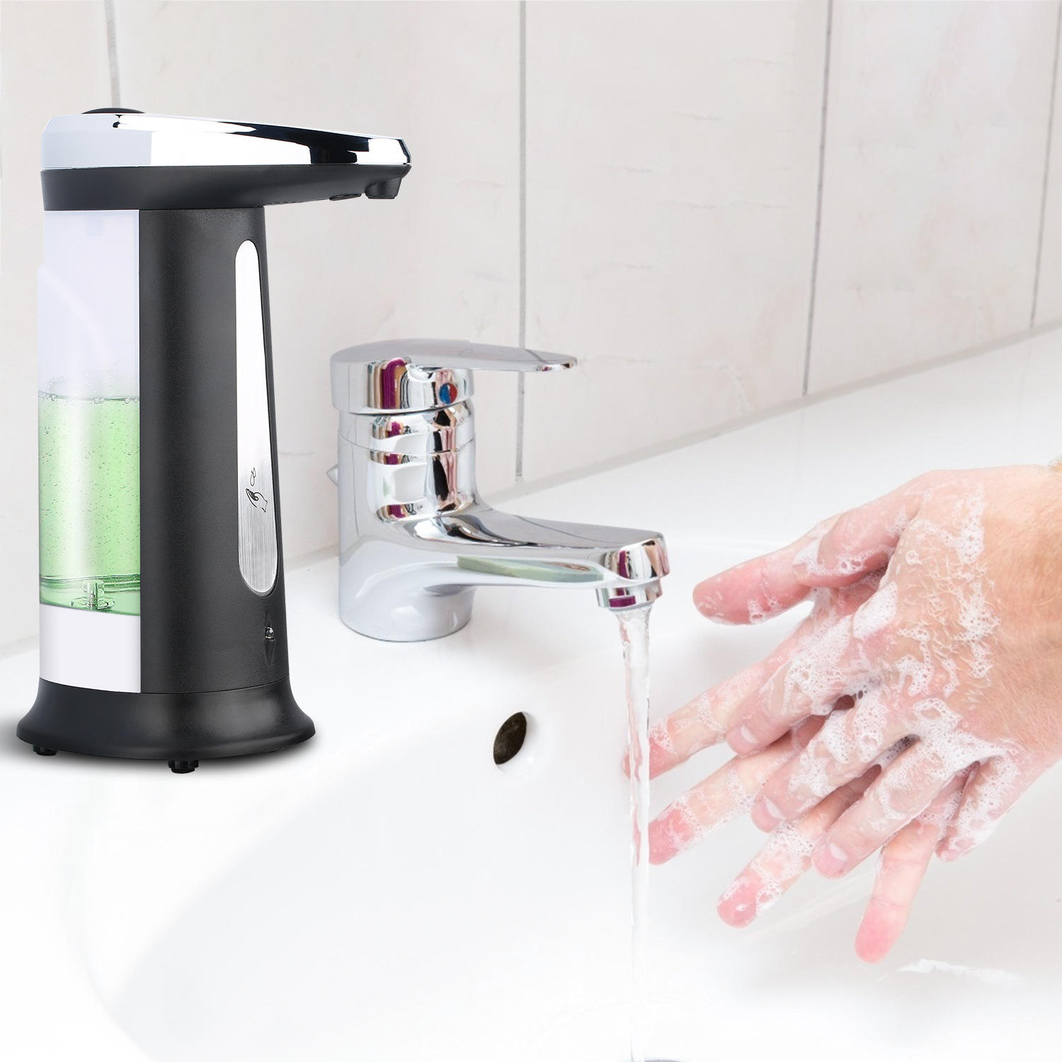Automatischer, Sensorgesteuerter 400-ml-seifenspender Für Shampoo, Duschgel Und Handdesinfektionsmittel Im Badezimmer