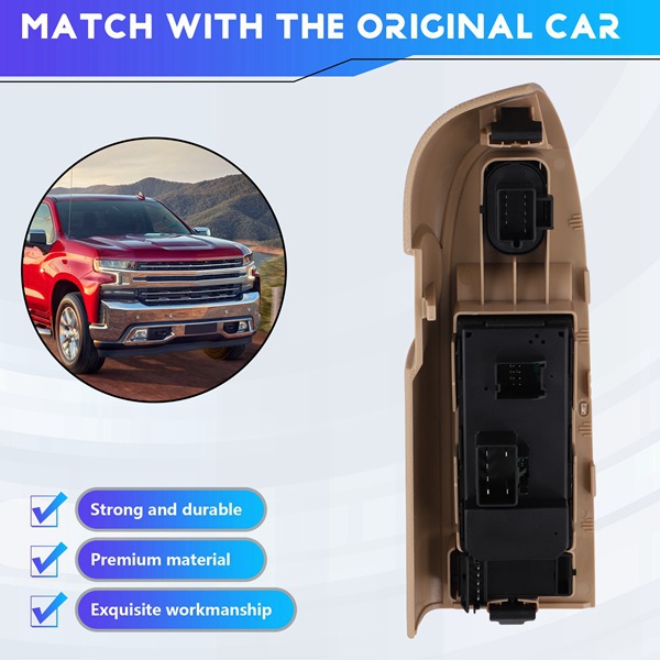 Die Teilenummern 22968507 Und 22968506 Sind Für Fensterheberschalter Des Linksgelenkten Chevrolet Silverado.