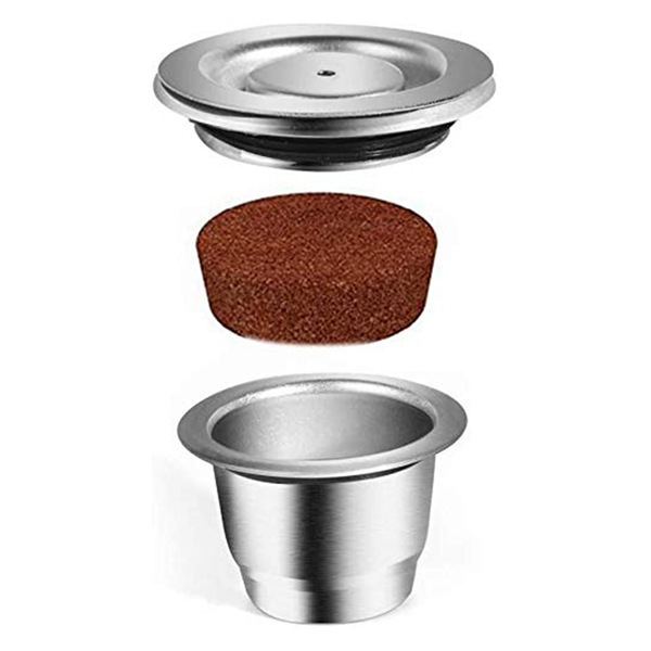 Ein Set Wiederverwendbarer Edelstahl-kaffeekapselfilter (wie Abgebildet), Geeignet Für Icafilas-kaffeekapseln.