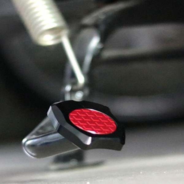 Erhältlich In Einer Farbe: Schwarz Und Rot. Material: Metall. Motorrad-seitenständerhalterung Mit Verlängerungsplatte Und Seitenständerpedal.