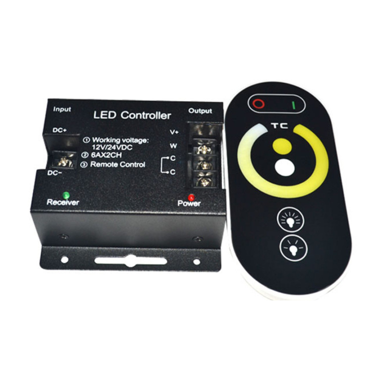Farb-touchscreen, 6 Tasten, Metallgehäuse, Stufenlose Helligkeits- Und Farbanpassung, Led-farbtemperaturregler, Kreisförmige Touch-bedienelemente, Fcc