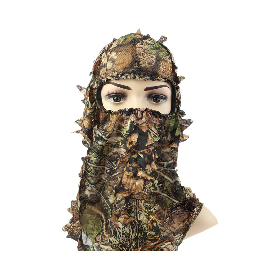 Ideal Für Die Jagd Im Freien: Tarnmütze, Dschungel-tarnmaske, Tarn-sturmhaube Mit Integriertem 3d-blattmuster