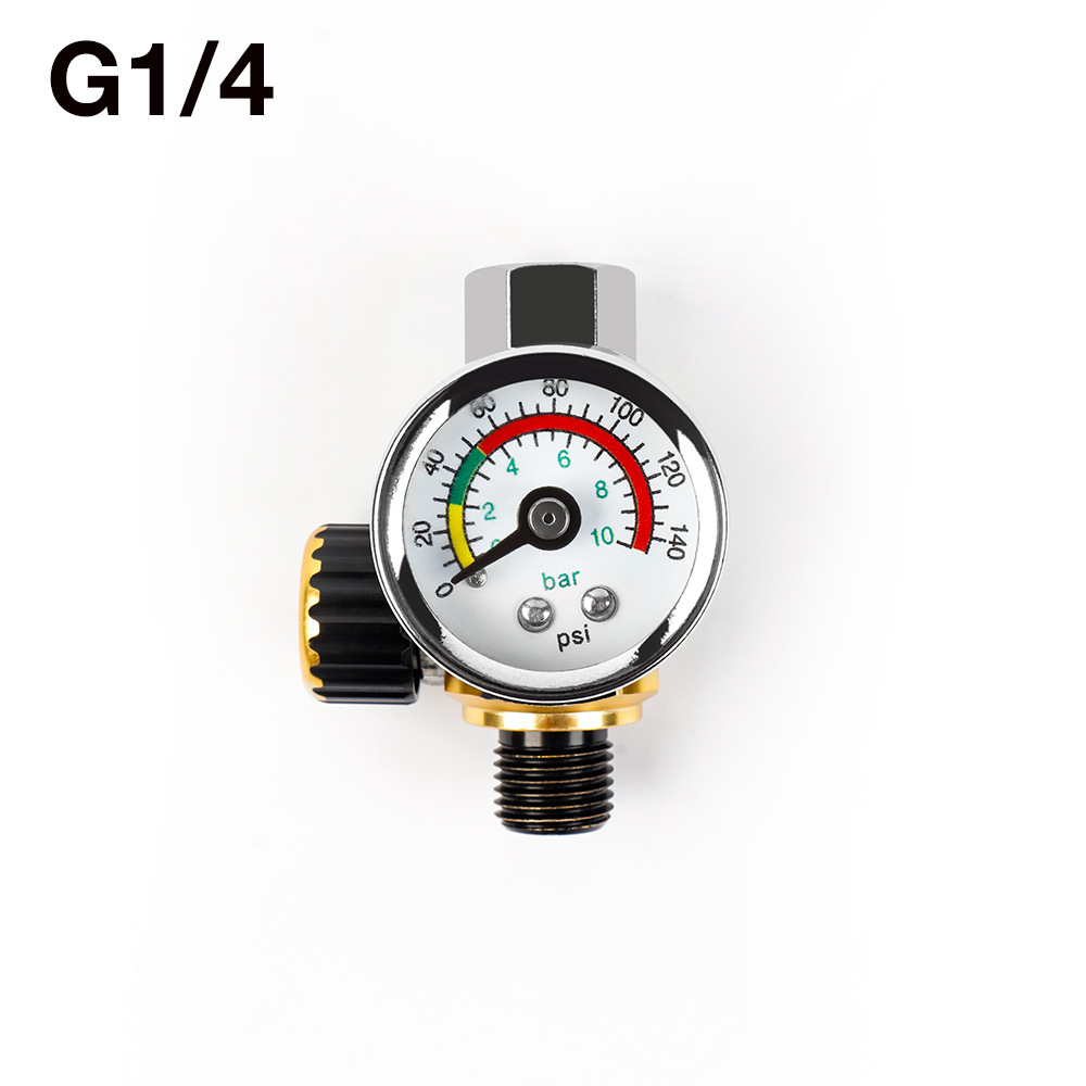 Industrielles Goldfarben-manometer Nach Europäischem Standard (skala 0-140) Für Öl-wasser-abscheider Und Farbspritzpistolen.