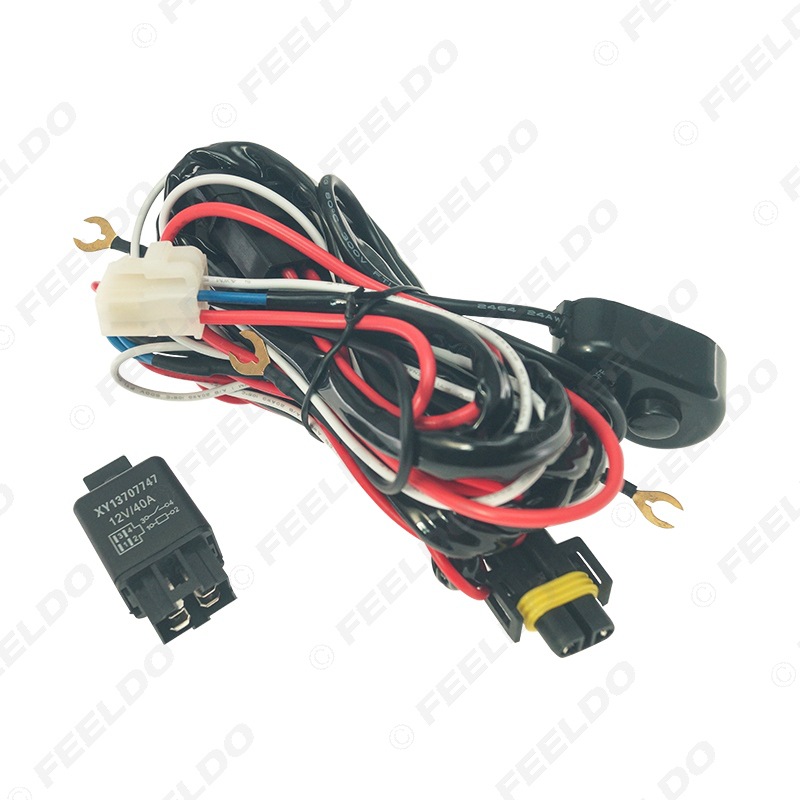 Kabelbaum Für H11/h8-nebelscheinwerferschalter, Kabelbaum Für Lange Led-lichtleisten, Led-arbeitsscheinwerfer (1 Bis 2 Leds), Geringer Stromverbrauch 40 A