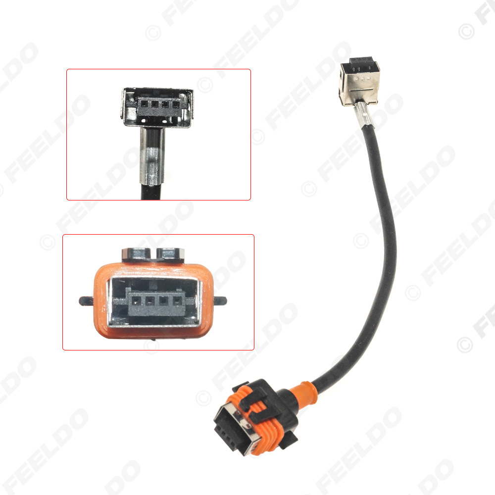 Kfz-scheinwerfer-kabelbaum Kompatibel Mit Osram D1/d3 Universellem Hochspannungs-geradestromversorgungskabel Für Hid-vorschaltgeräte (orange).