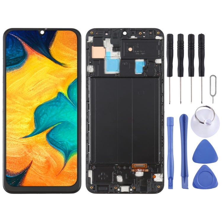 Kompatibel Mit Samsung Galaxy A30 Sm-a305 Lcd-touchscreen-einheit Mit 6-zoll-rahmen.