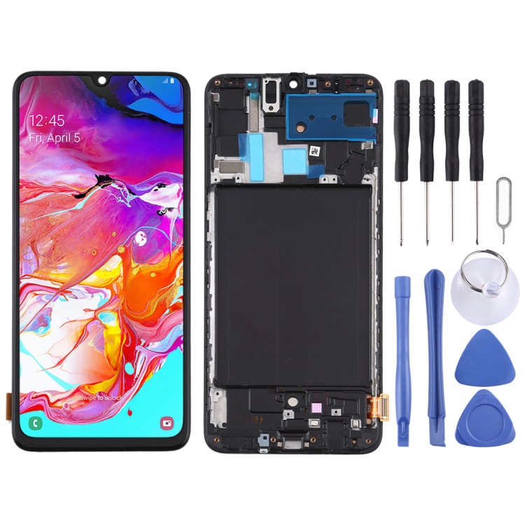 Kompatibel Mit Dem Samsung Galaxy A70 Tft Lcd Touchscreen Mit Rahmen, Unterstützt Jedoch Keine Fingerabdruckerkennung.