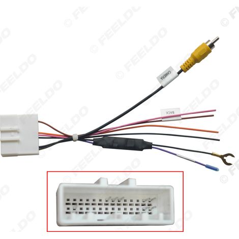 Kompatibel Mit Dem Toyota 28-pin Rückfahrkamera-kabeladapter, Dem Originalen Autokamera-/navigations-headunit-upgrade-kabel.