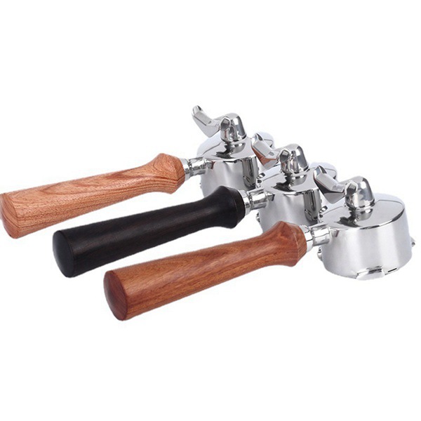 Modifikation Des 51-mm-kaffeemaschinengriffs: Griff Aus Massivholz, Doppelauslaufgriff Aus Edelstahl 304.