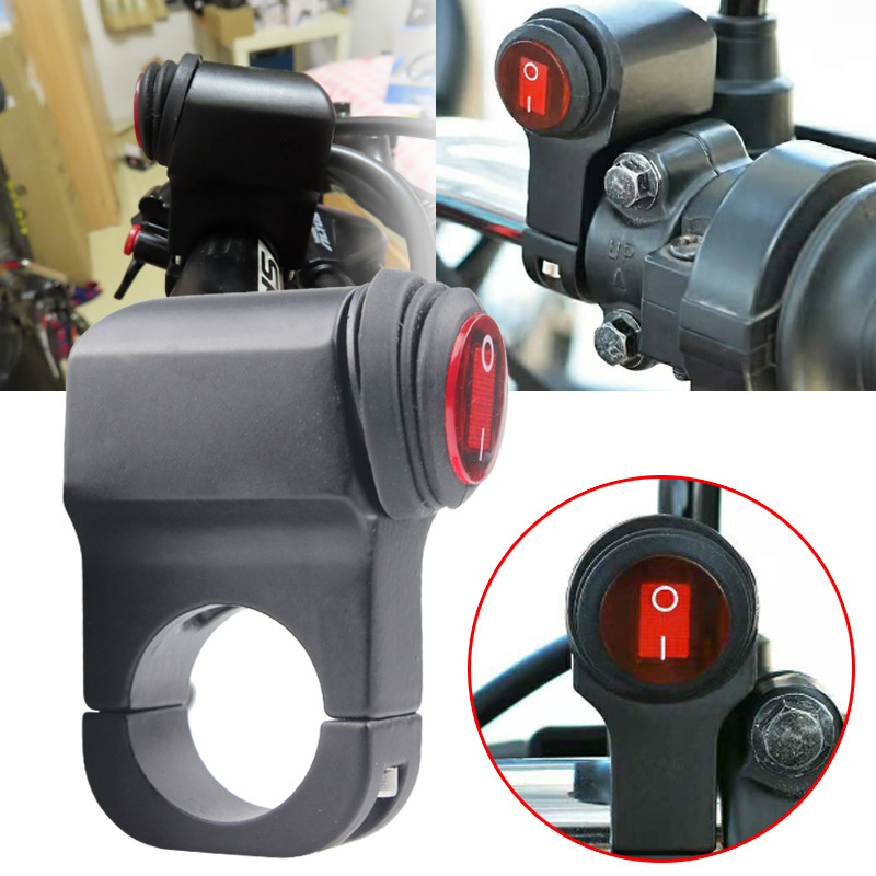 Motorradteile-modifikation: Led-schalter Aus Aluminiumlegierung, 22-mm-lenkerschalter, Wasserdichter Dreidraht-scheinwerferschalter